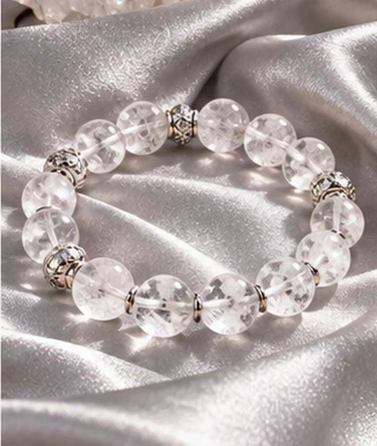 Clear and silver Metal element crystal bracelet