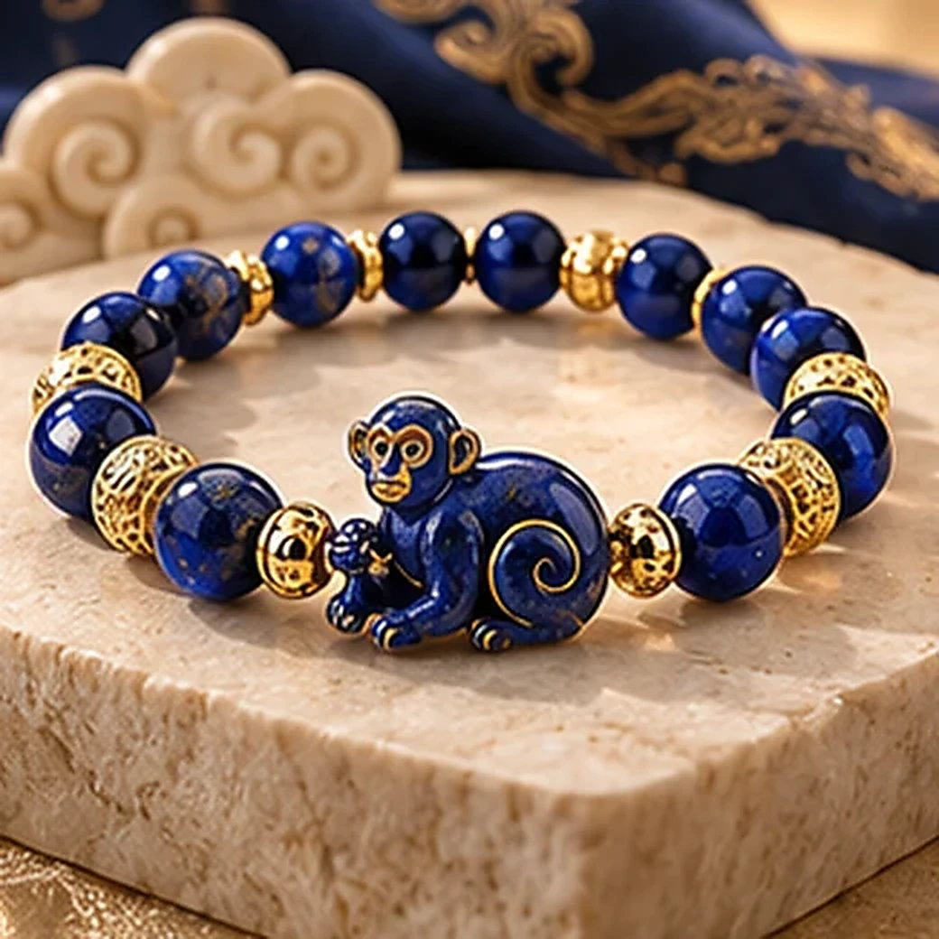 Monkey crystal bracelet