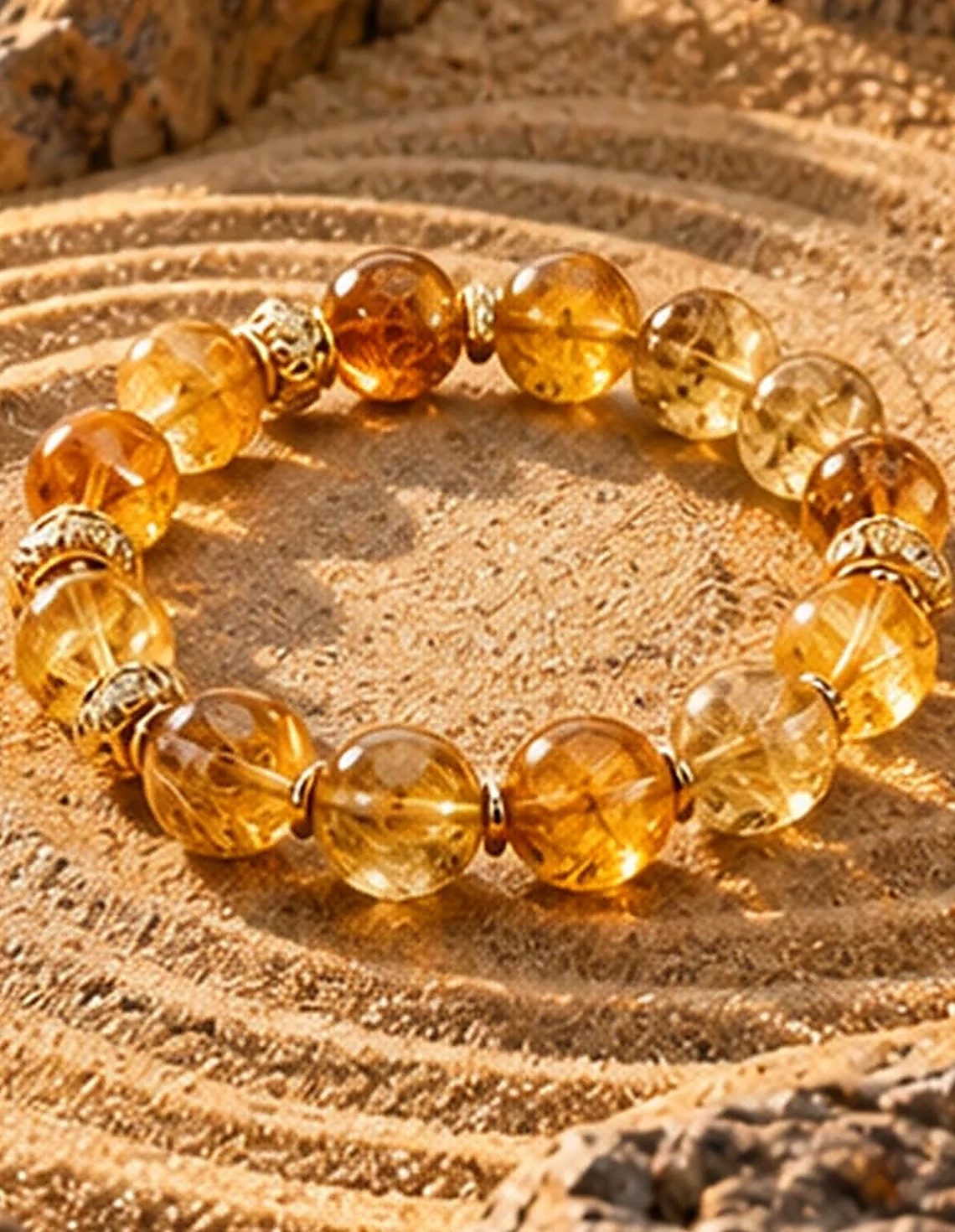 Earth element crystal bracelet